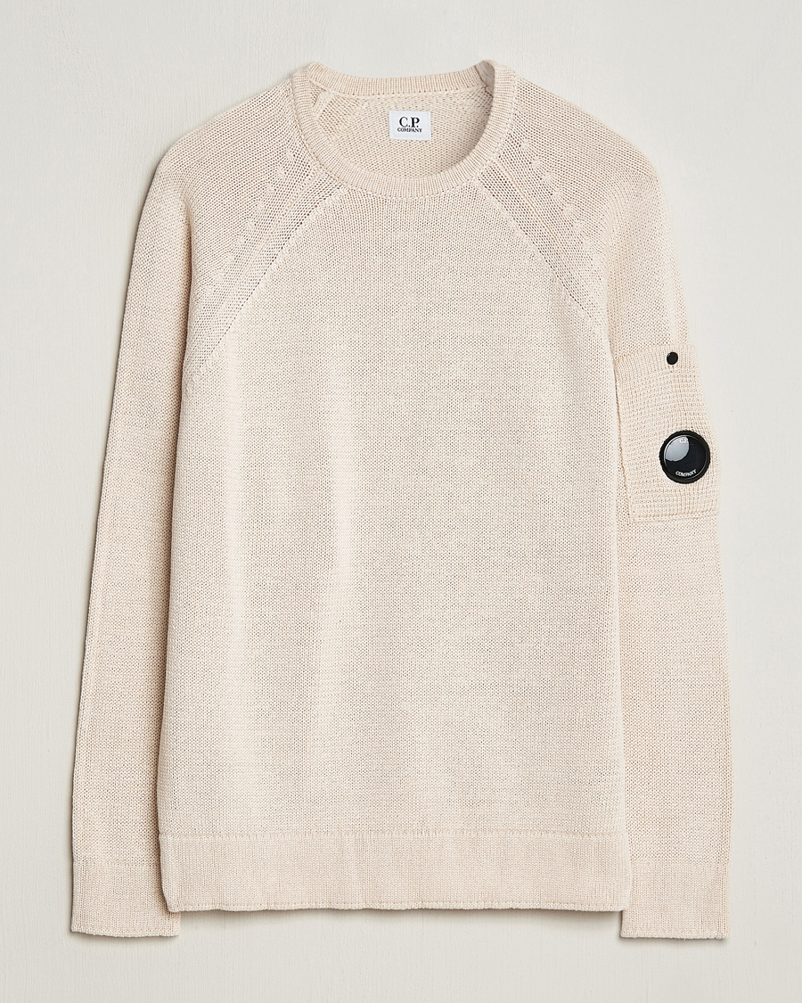 Mies | Puserot | C.P. Company | Compact Cotton Lens Crewneck Ecru