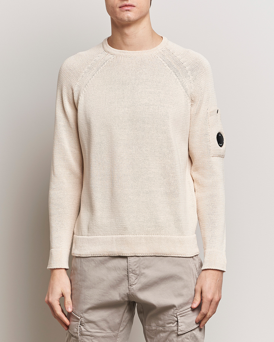 Mies | Puserot | C.P. Company | Compact Cotton Lens Crewneck Ecru