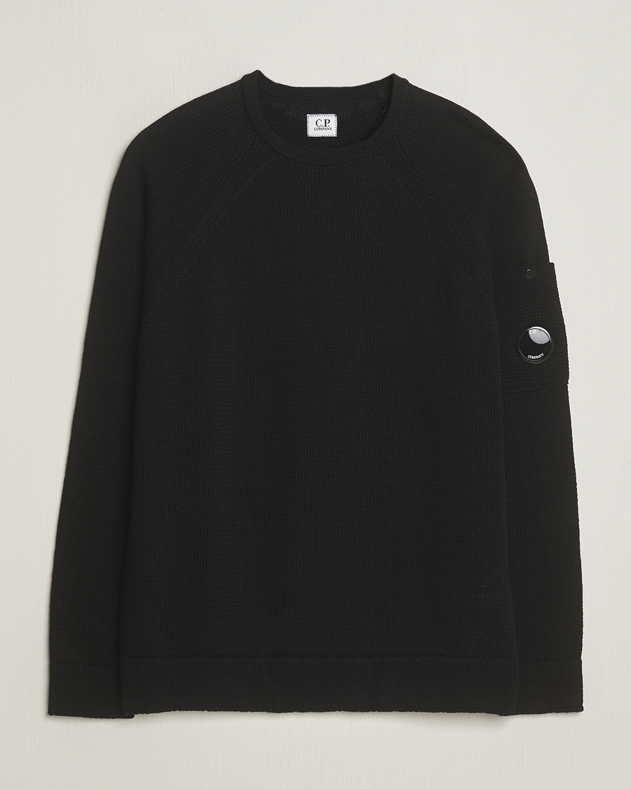 Mies | Puserot | C.P. Company | Compact Cotton Lens Crewneck Black