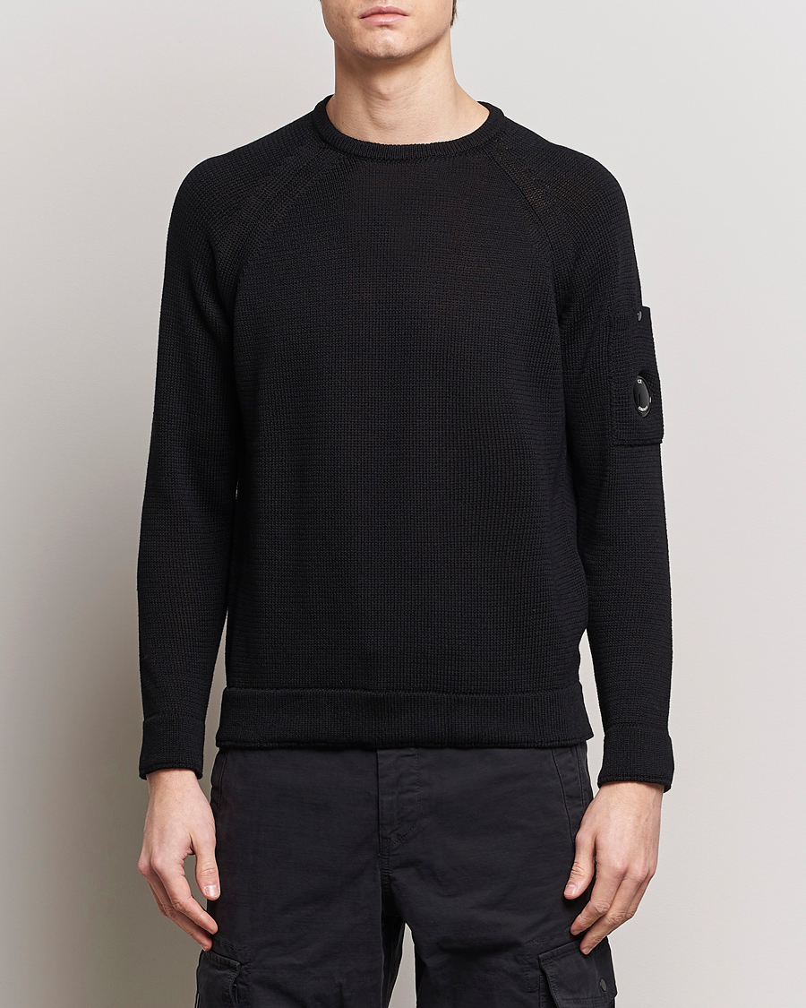 Mies | Puserot | C.P. Company | Compact Cotton Lens Crewneck Black