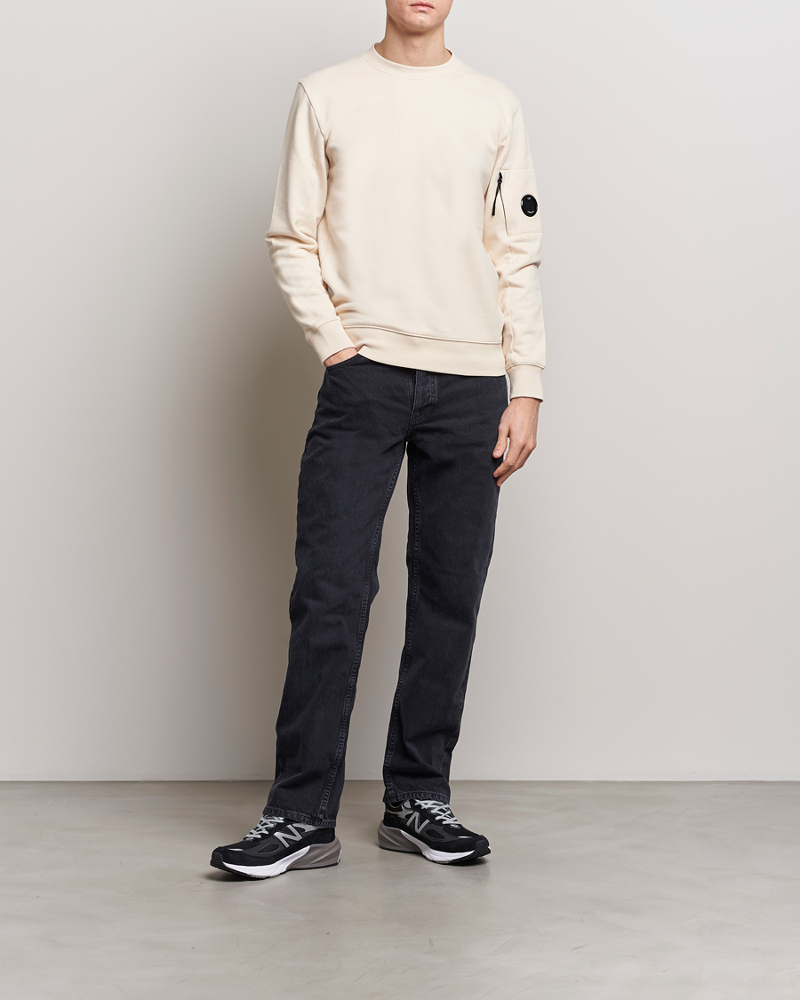 Mies | Puserot | C.P. Company | Diagonal Raised Fleece Lens Sweatshirt Ecru