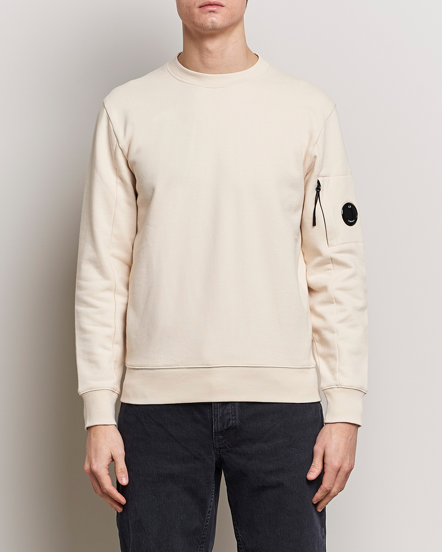 Mies | Puserot | C.P. Company | Diagonal Raised Fleece Lens Sweatshirt Ecru