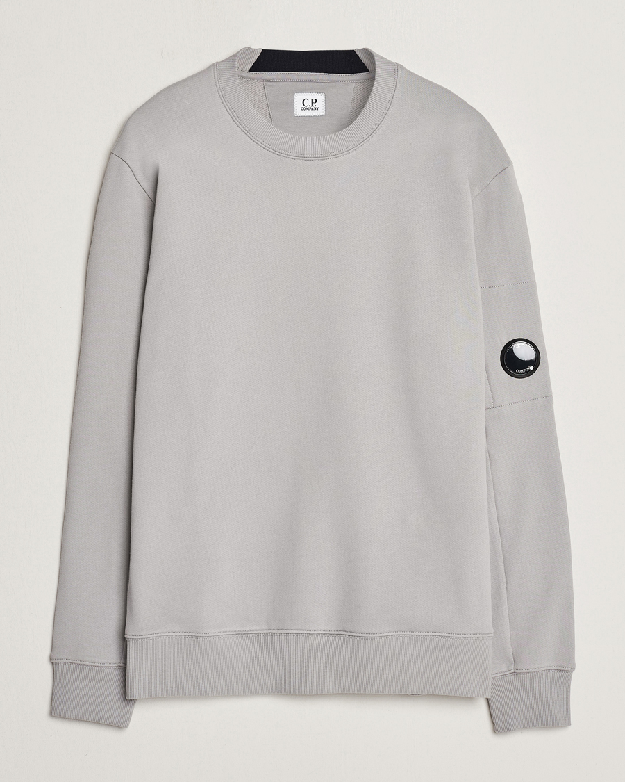 Mies | Puserot | C.P. Company | Diagonal Raised Fleece Lens Sweatshirt Light Grey