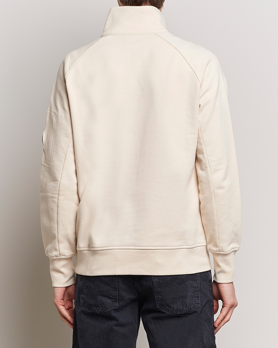 Mies | Puserot | C.P. Company | Diagonal Raised Fleece Half Zip Goggle Hoodie Ecru