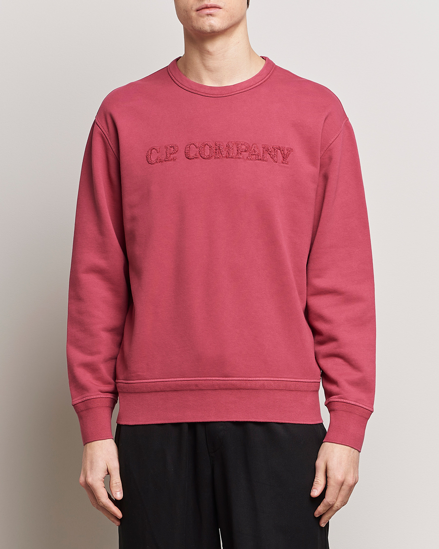Mies | C.P. Company | C.P. Company | Resist Dyed Cotton Logo Sweatshirt Wine