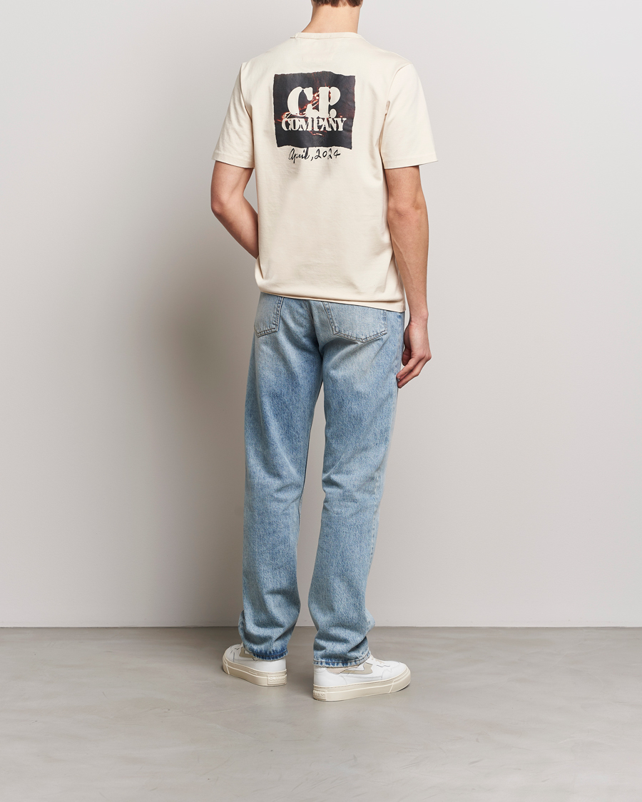 Mies | T-paidat | C.P. Company | Mercerized Heavy Cotton Back Logo T-Shirt Ecru
