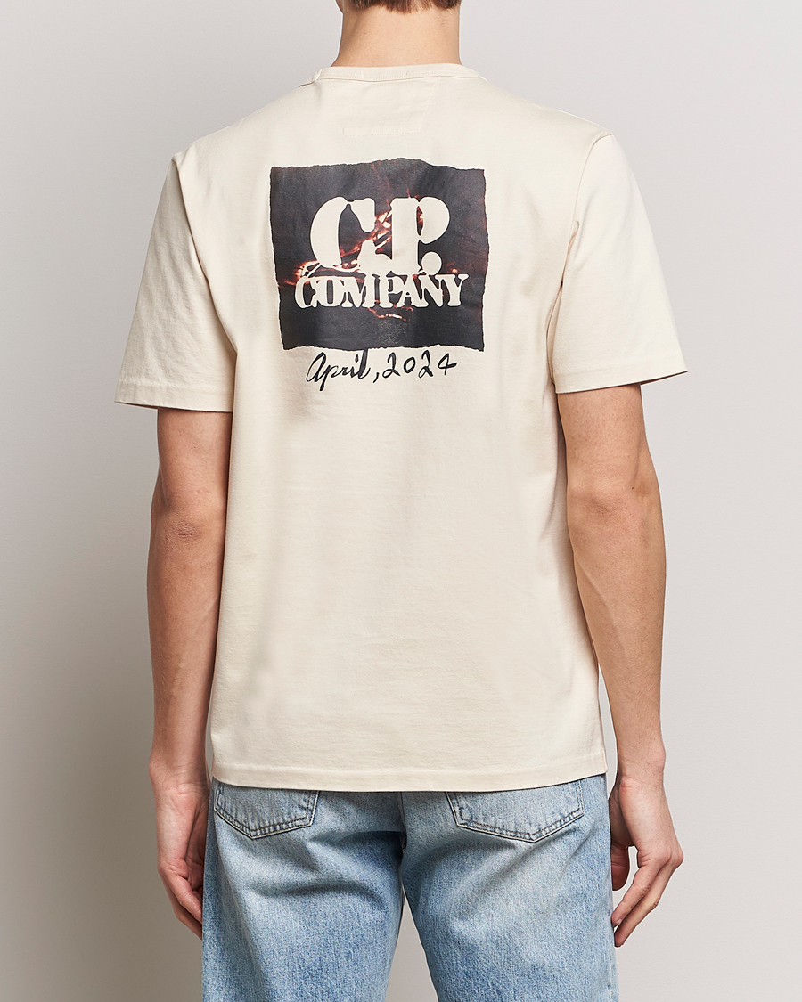 Mies | T-paidat | C.P. Company | Mercerized Heavy Cotton Back Logo T-Shirt Ecru