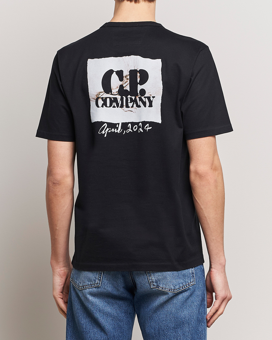 Mies | T-paidat | C.P. Company | Mercerized Heavy Cotton Back Logo T-Shirt Black
