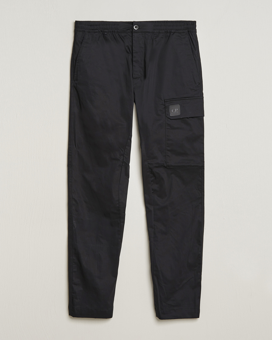 Mies | Housut | C.P. Company | Metropolis Gabardine Stretch Satin Cargo Trousers Black