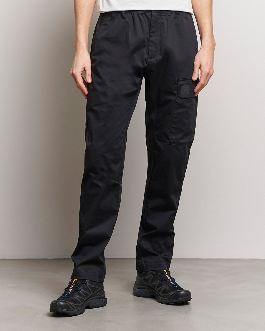 Mies | Cargo-housut | C.P. Company | Metropolis Gabardine Stretch Satin Cargo Trousers Black