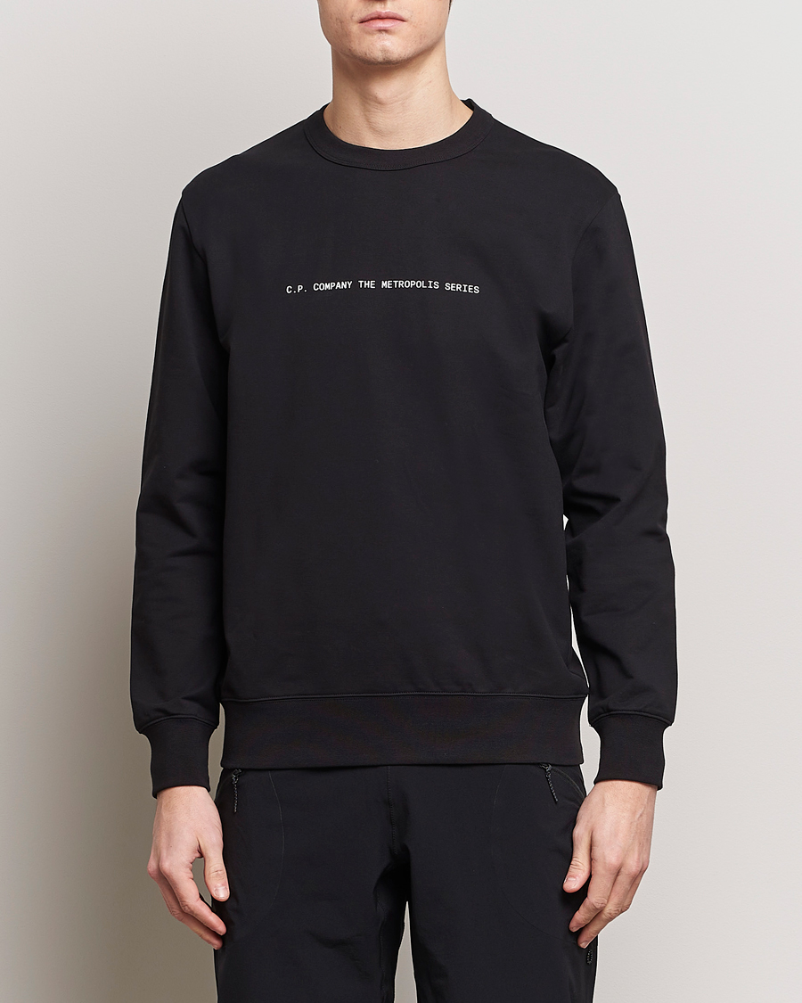 Mies | Collegepuserot | C.P. Company | Metropolis Printed Logo Sweatshirt Black