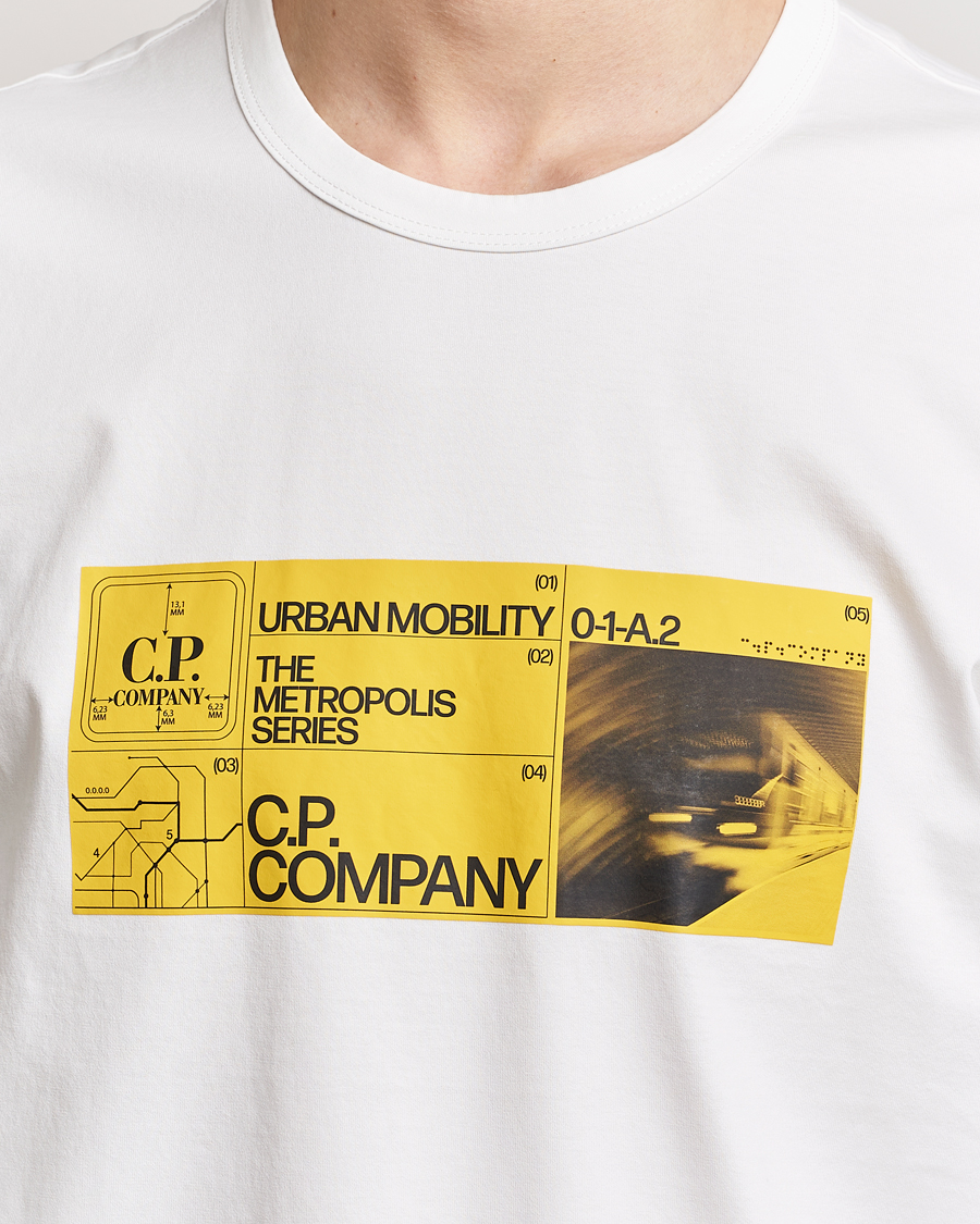 Mies | T-paidat | C.P. Company | Metropolis Mercerized Jersey Logo T-Shirt White