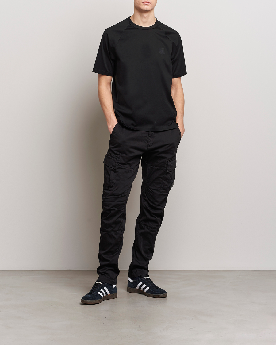 Mies | T-paidat | C.P. Company | Metropolis Mercerized Jersey Tonal Logo T-Shirt Black