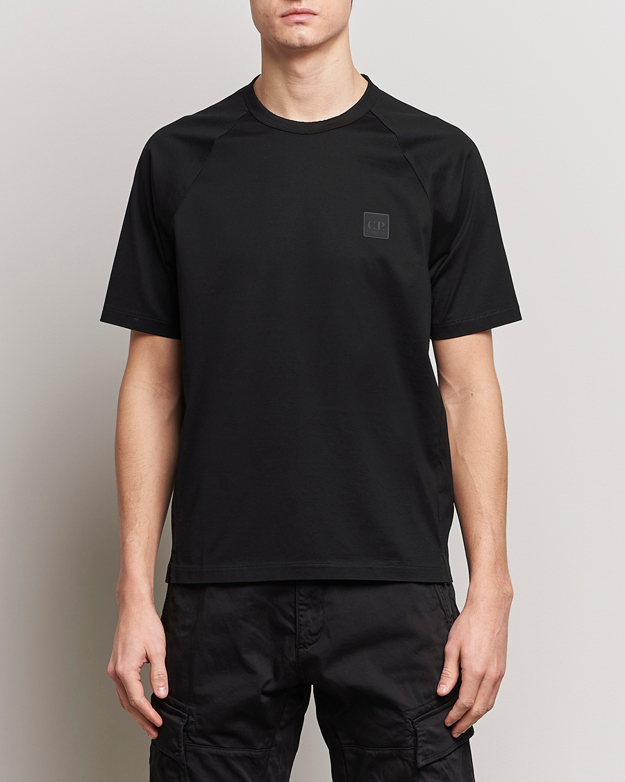 Mies | T-paidat | C.P. Company | Metropolis Mercerized Jersey Tonal Logo T-Shirt Black