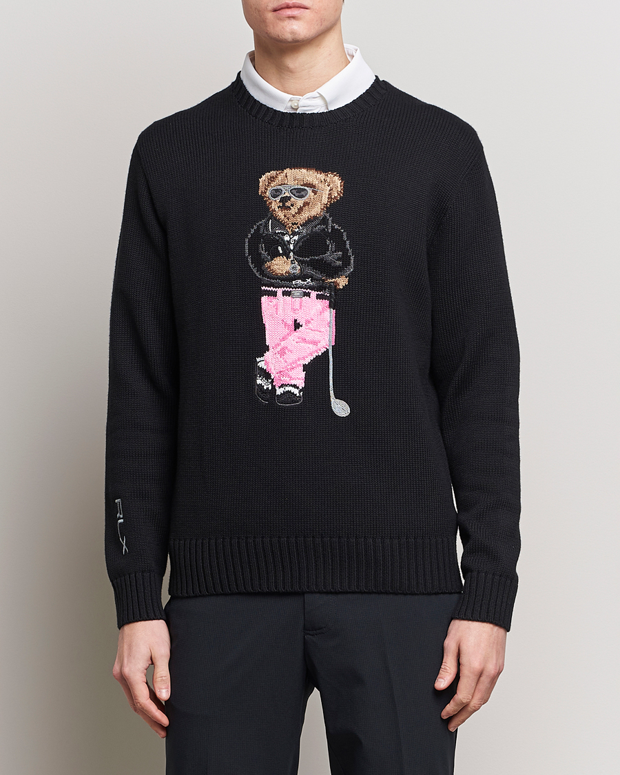 Mies |  | RLX Ralph Lauren | Bear Golfer Knitted Sweater Polo Black