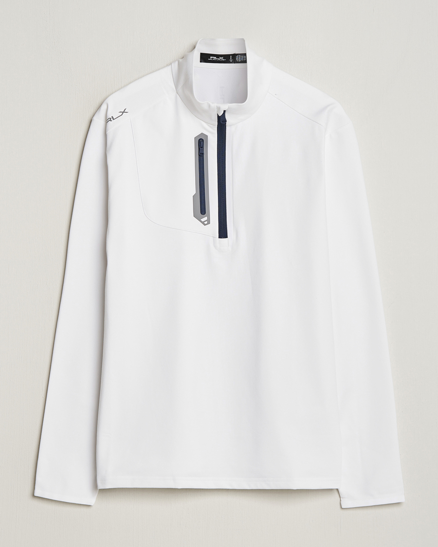 Mies | Puserot | RLX Ralph Lauren | Luxury Jersey Half Zip Ceramic White