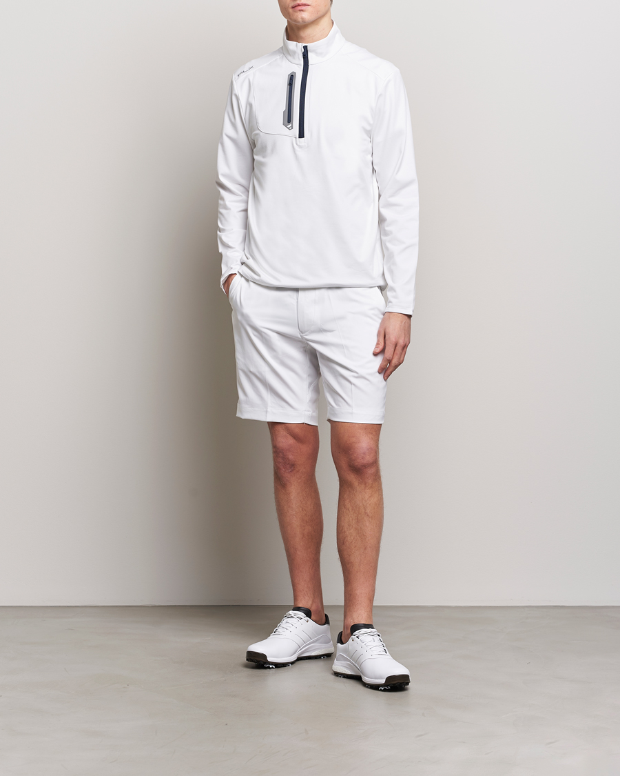 Mies | Puserot | RLX Ralph Lauren | Luxury Jersey Half Zip Ceramic White