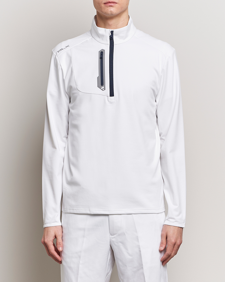 Mies | Puserot | RLX Ralph Lauren | Luxury Jersey Half Zip Ceramic White