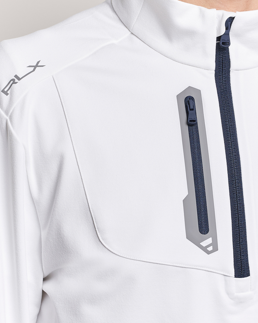 Mies | Puserot | RLX Ralph Lauren | Luxury Jersey Half Zip Ceramic White