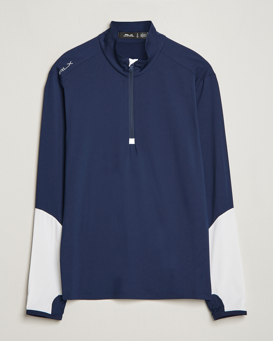 Mies | Puserot | RLX Ralph Lauren | Long Sleeve Airflow Half Zip Navy/White