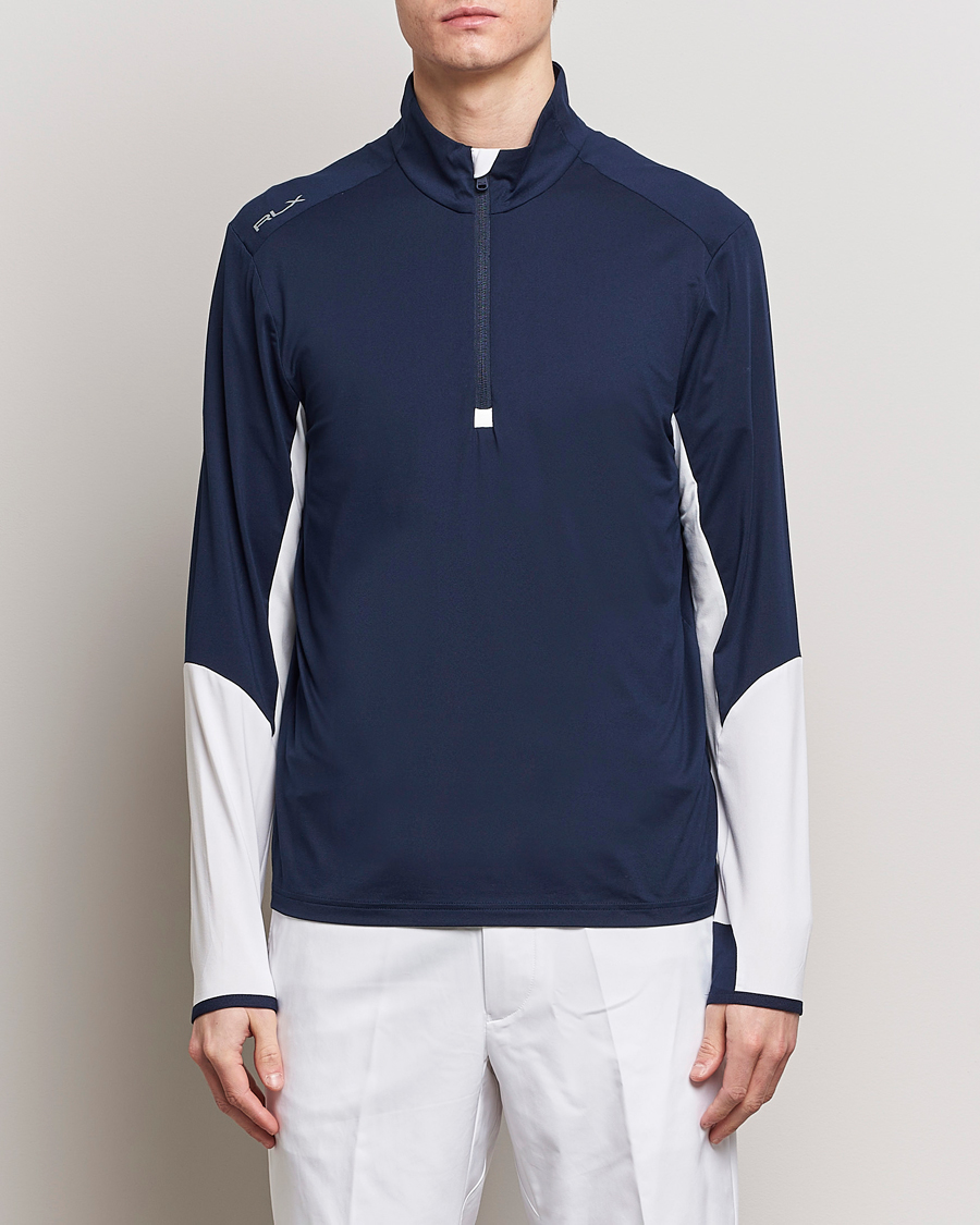 Mies | Puserot | RLX Ralph Lauren | Long Sleeve Airflow Half Zip Navy/White