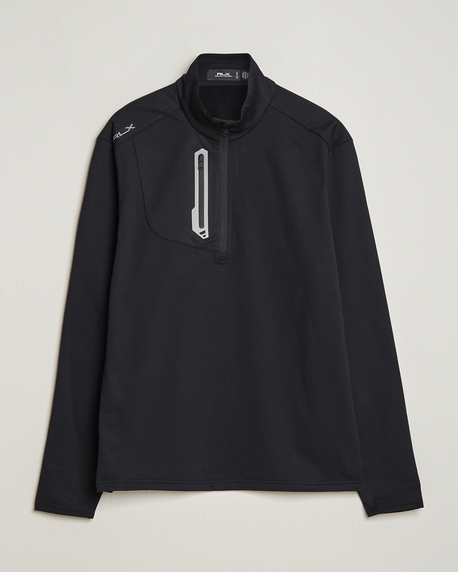 Mies | Puserot | RLX Ralph Lauren | Luxury Jersey Half Zip Polo Black