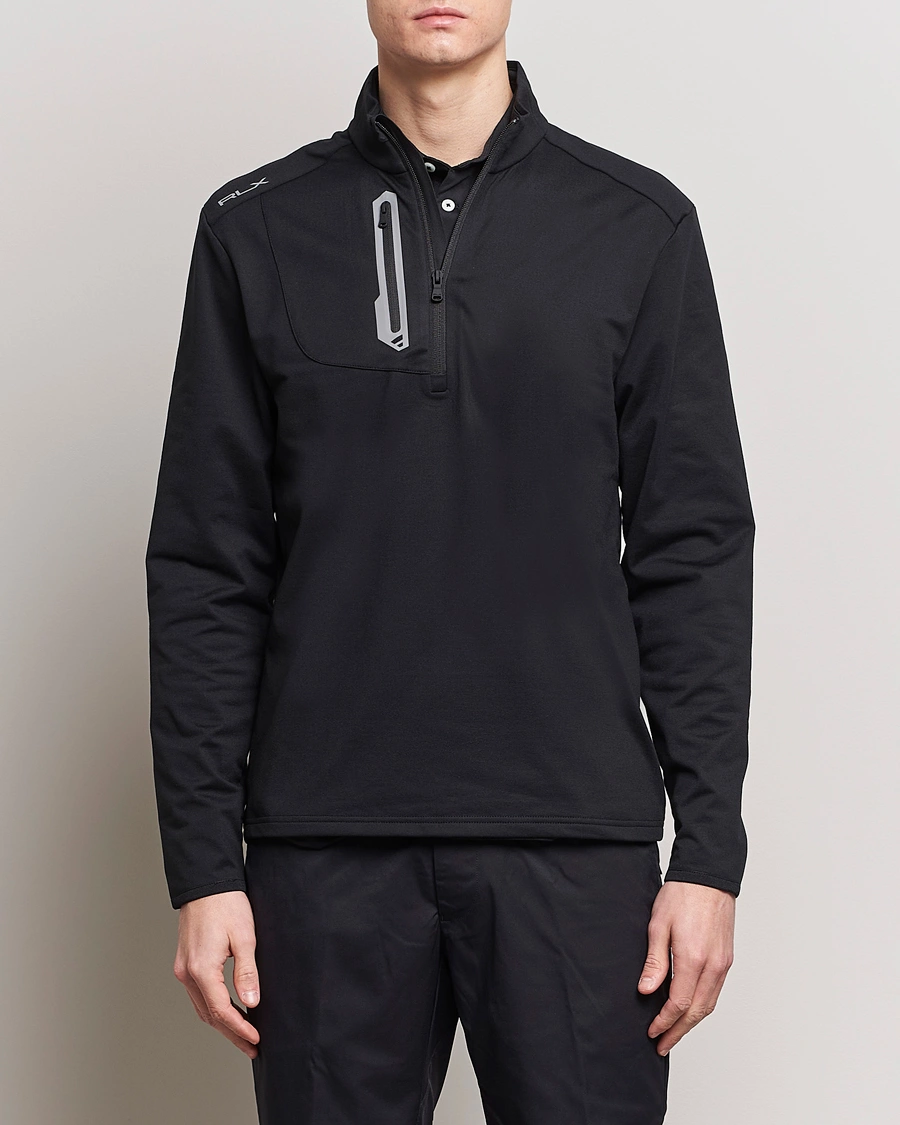 Mies |  | RLX Ralph Lauren | Luxury Jersey Half Zip Polo Black