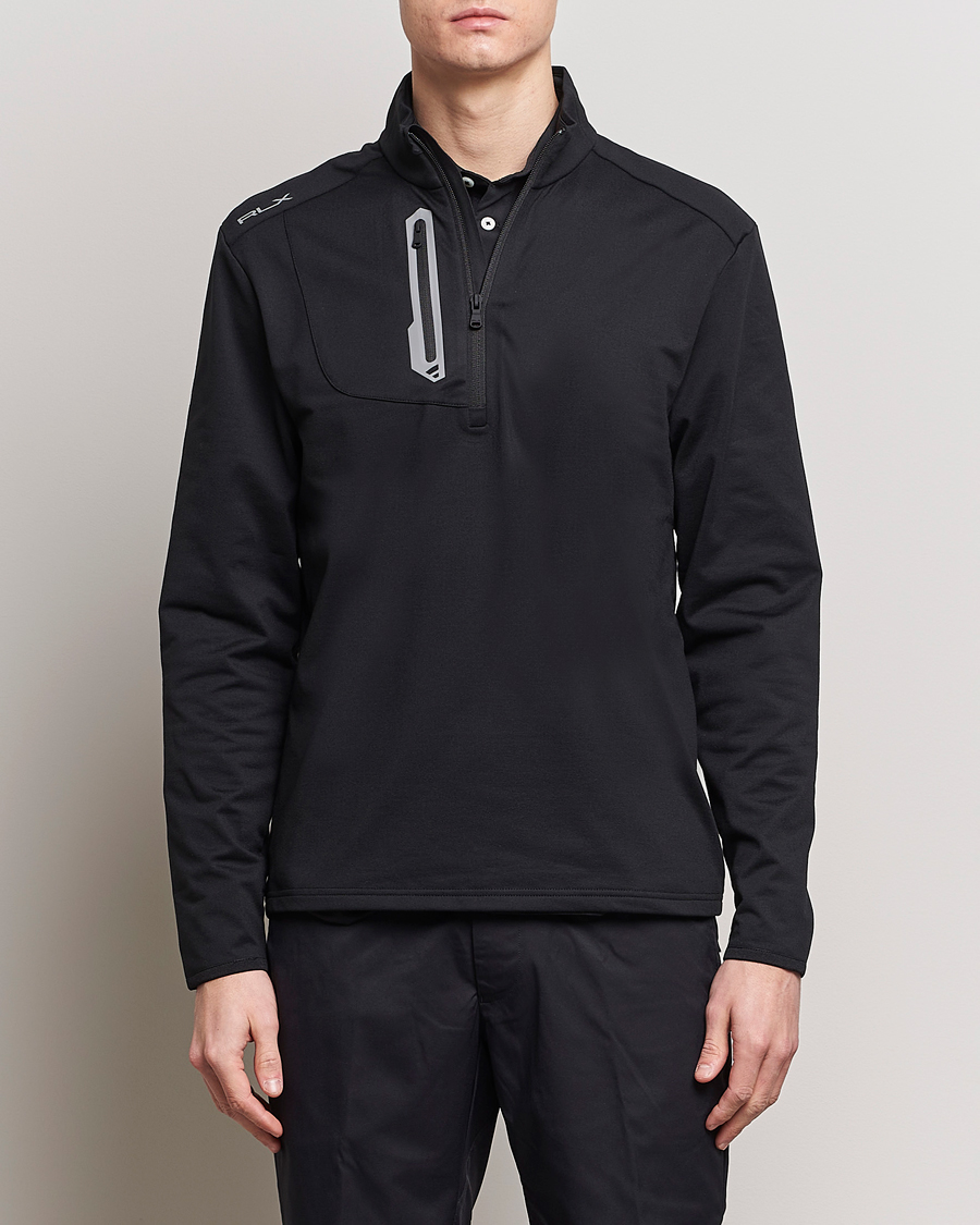 Mies | Puserot | RLX Ralph Lauren | Luxury Jersey Half Zip Polo Black