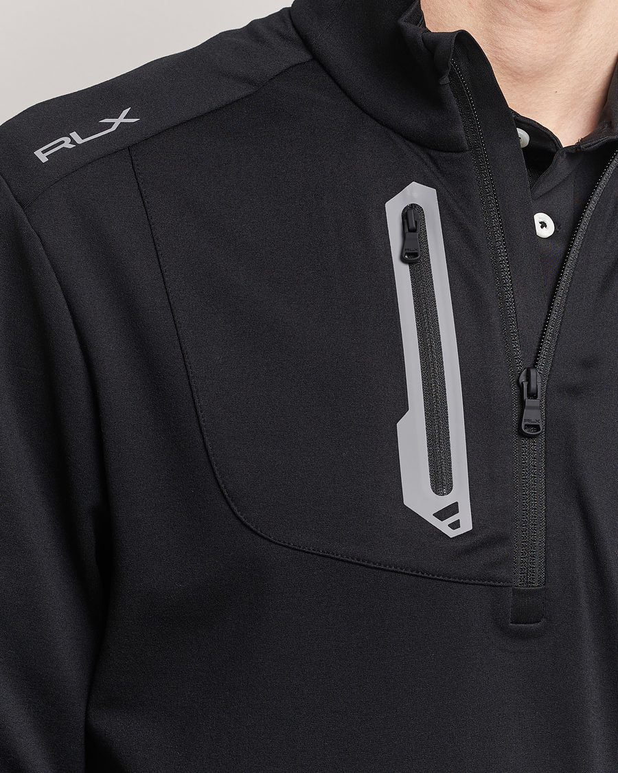 Mies | Puserot | RLX Ralph Lauren | Luxury Jersey Half Zip Polo Black