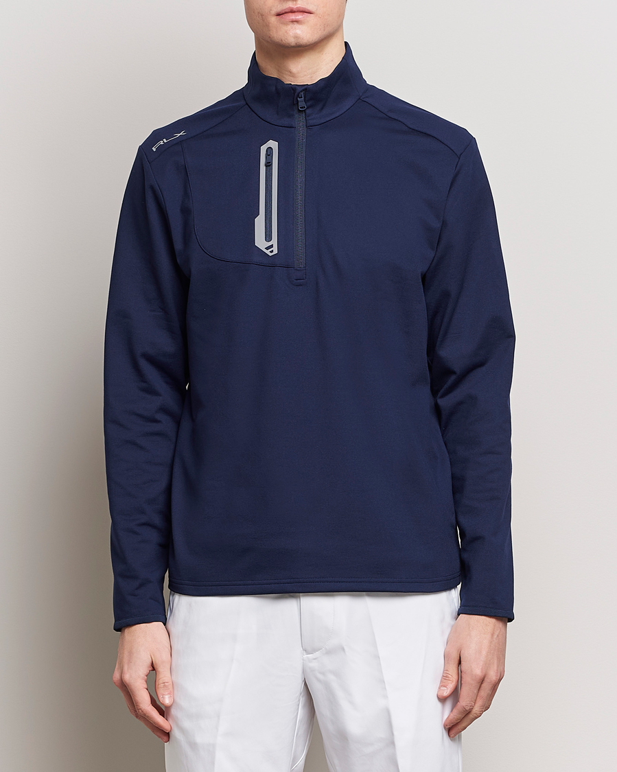 Mies | Puserot | RLX Ralph Lauren | Luxury Jersey Half Zip Refined Navy