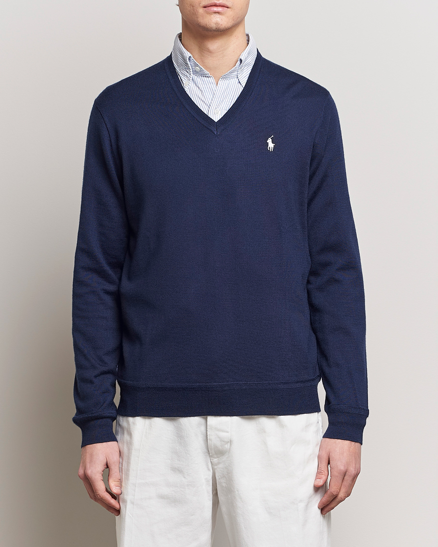 Mies | Polo Ralph Lauren Golf | Polo Ralph Lauren Golf | Wool Knitted V-Neck Sweater Refined Navy