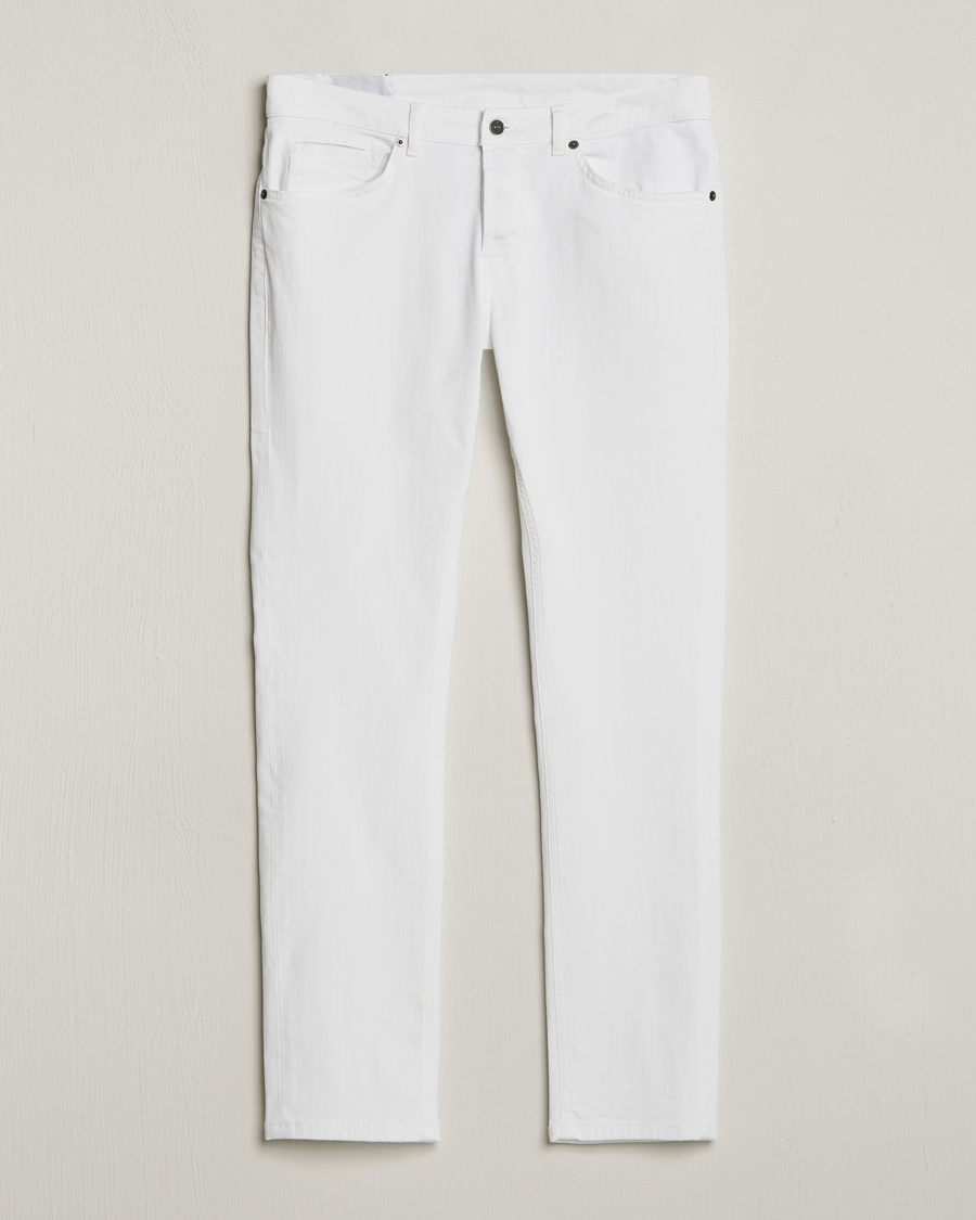 Mies | Farkut | Dondup | George Bullstretch Jeans White