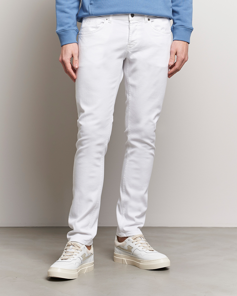 Mies | Farkut | Dondup | George Bullstretch Jeans White