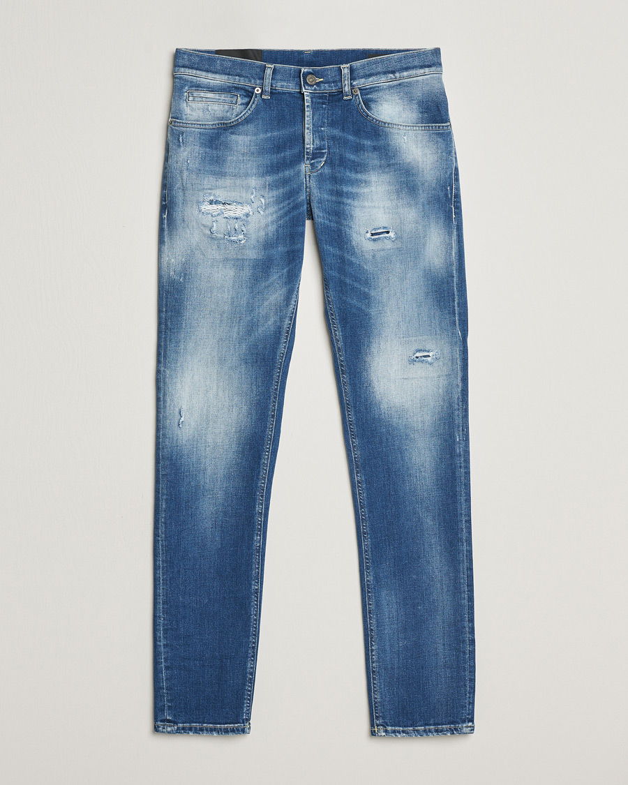 Mies | Farkut | Dondup | George Distressed Jeans Medium Blue