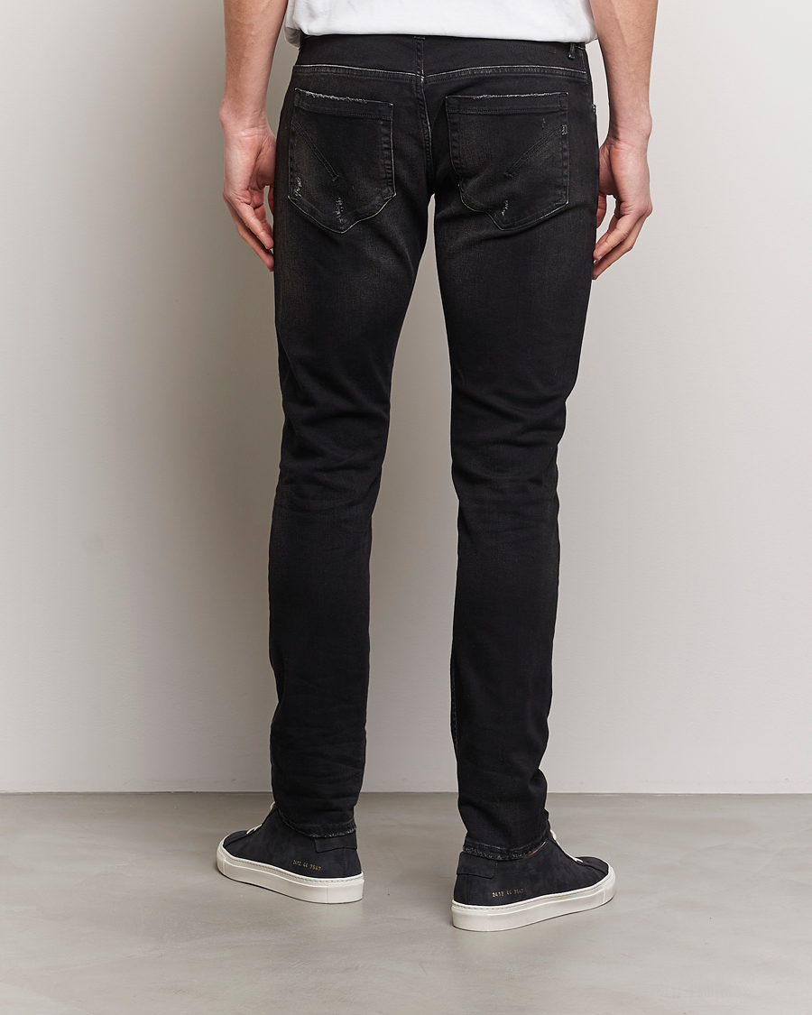 Mies | Farkut | Dondup | George Distressed Jeans Washed Black