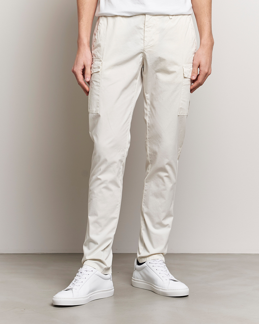 Mies | Housut | Dondup | Eddie Cargo Pants Off White