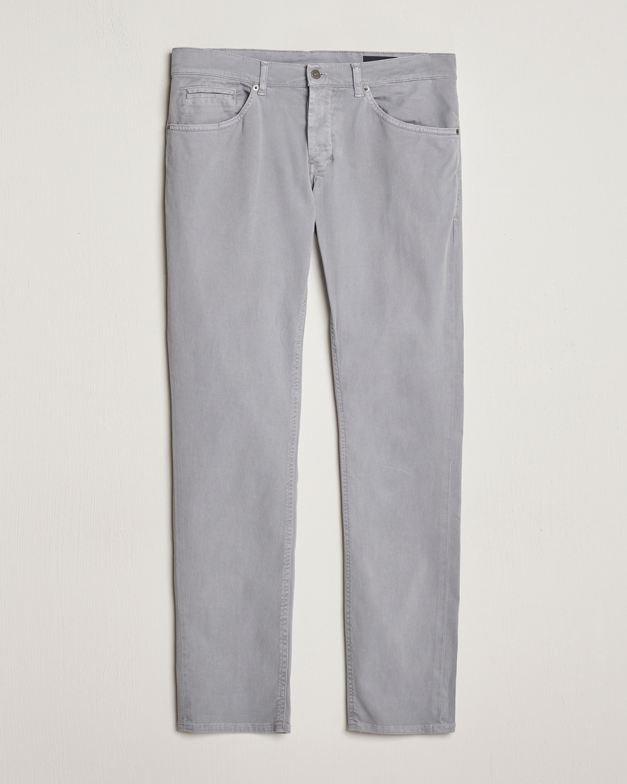 Mies | Housut | Dondup | George Gabardine 5-Pocket Light Grey