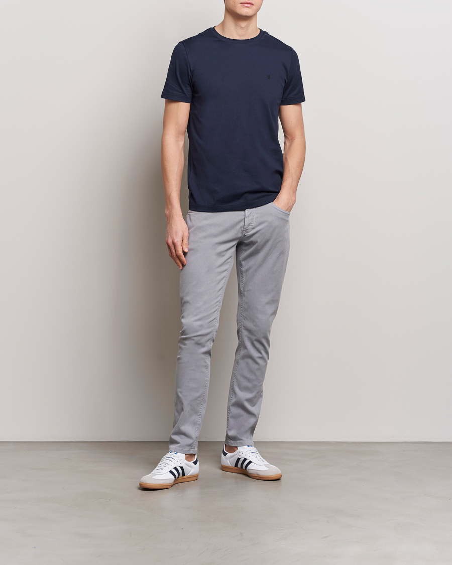 Mies | Housut | Dondup | George Gabardine 5-Pocket Light Grey