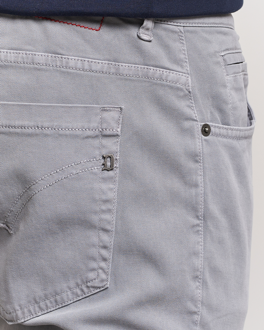 Mies | Housut | Dondup | George Gabardine 5-Pocket Light Grey