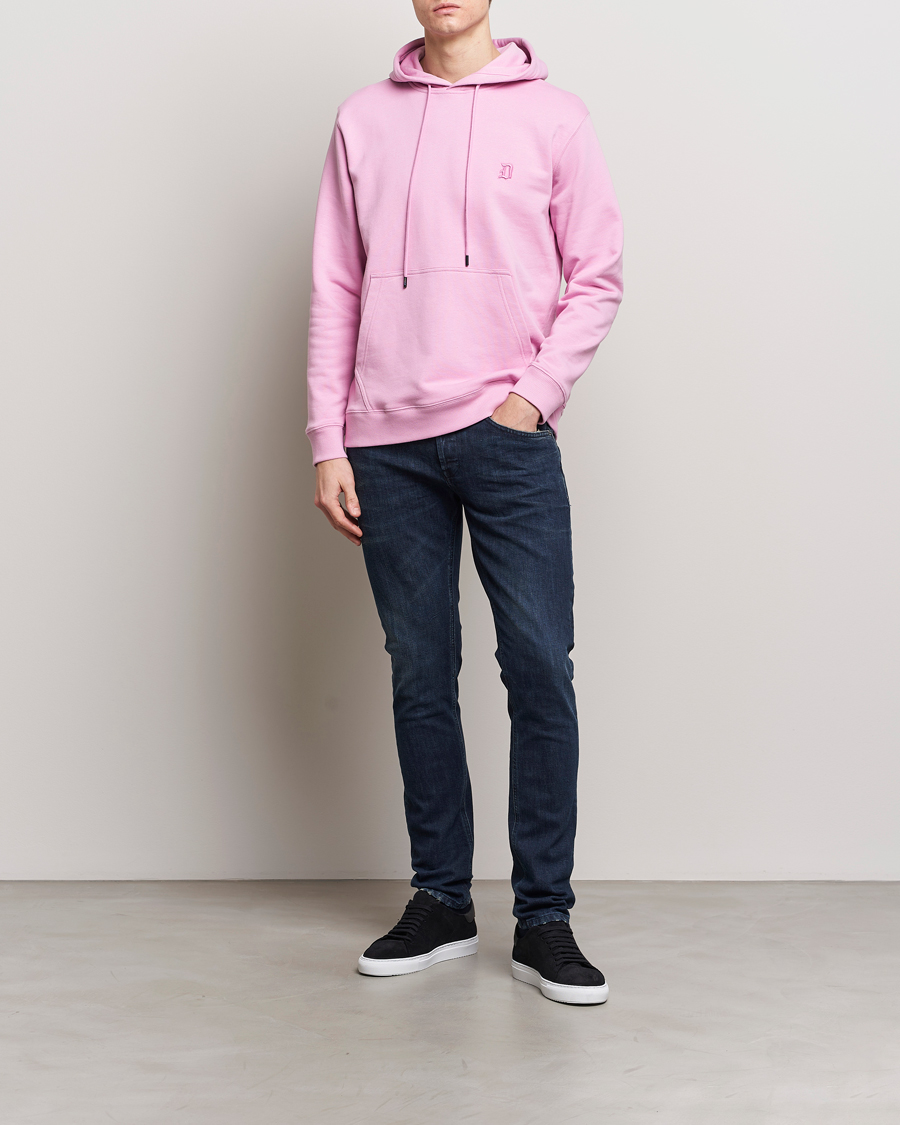 Mies | Puserot | Dondup | Logo Hoodie Washed Pink
