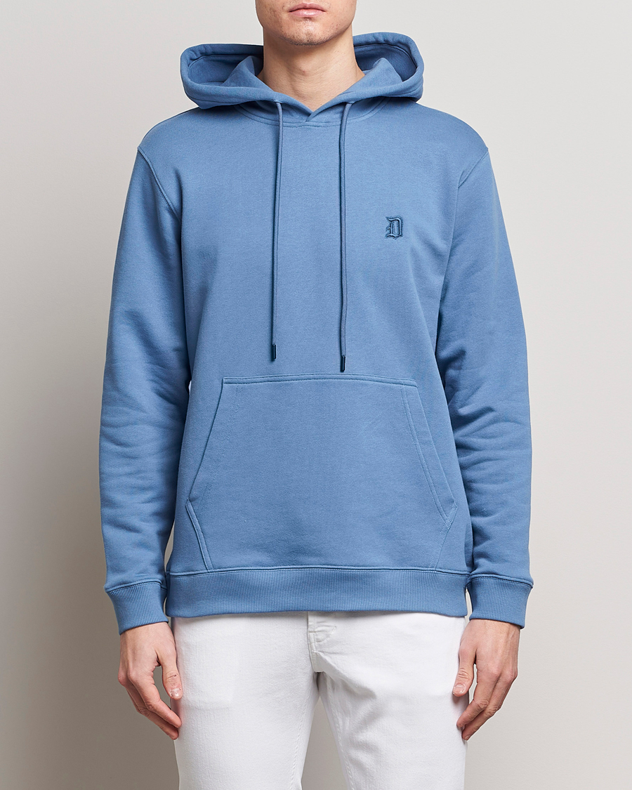 Mies | Puserot | Dondup | Logo Hoodie Washed Blue