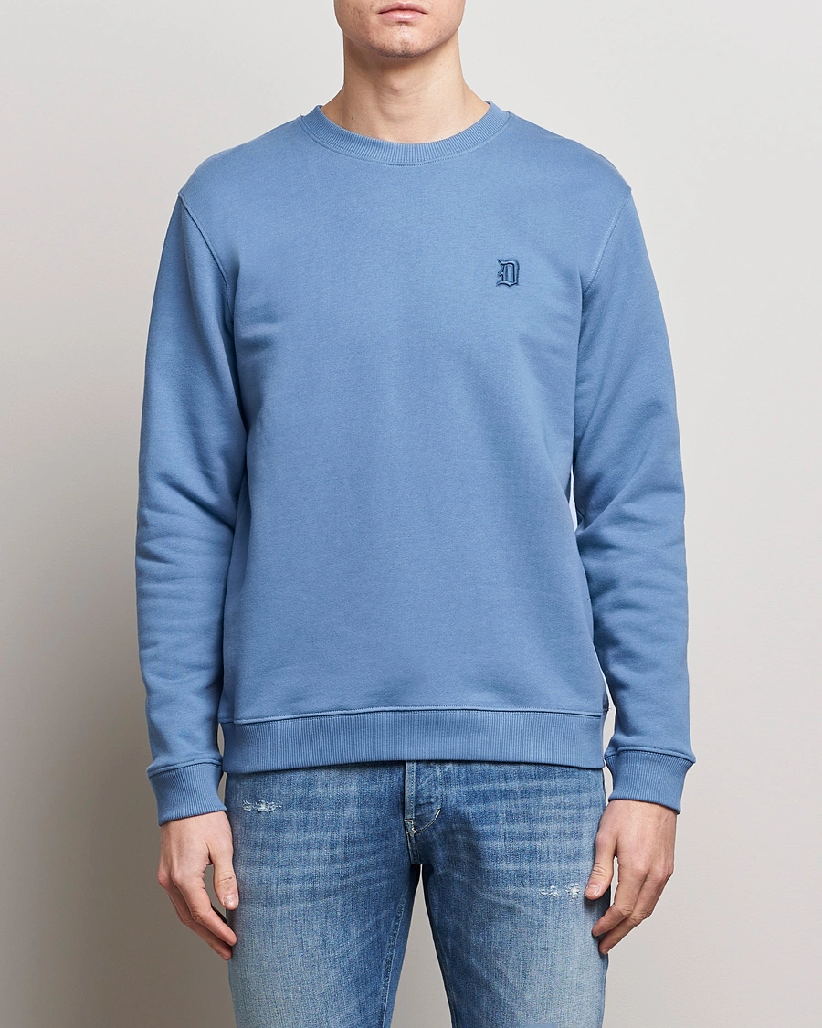 Mies |  | Dondup | Loco Crew Neck Sweatshirt Washed Blue