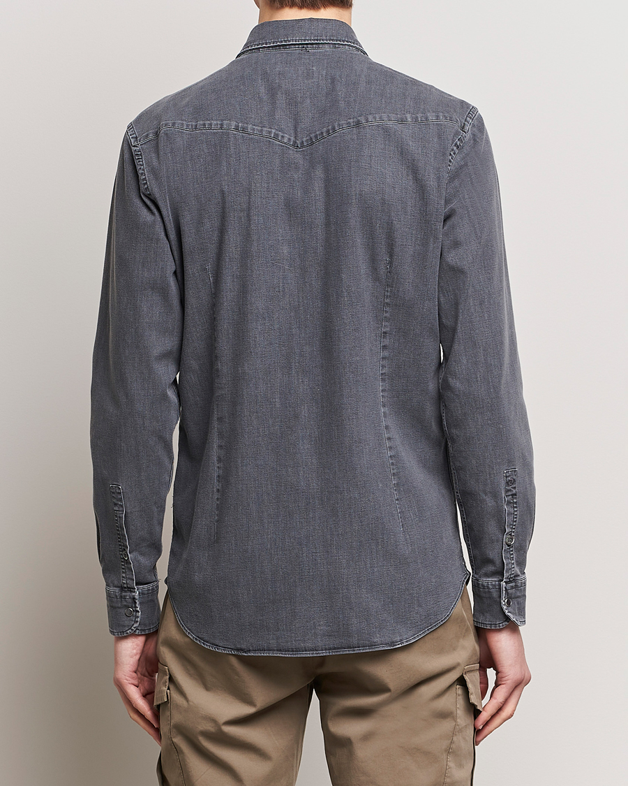 Mies | Kauluspaidat | Dondup | Slim Fit Pocket Denim Shirt Washed Grey