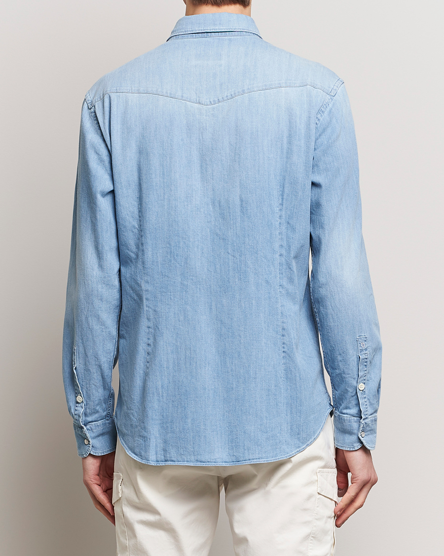 Mies | Kauluspaidat | Dondup | Slim Fit Pocket Denim Shirt Light Blue