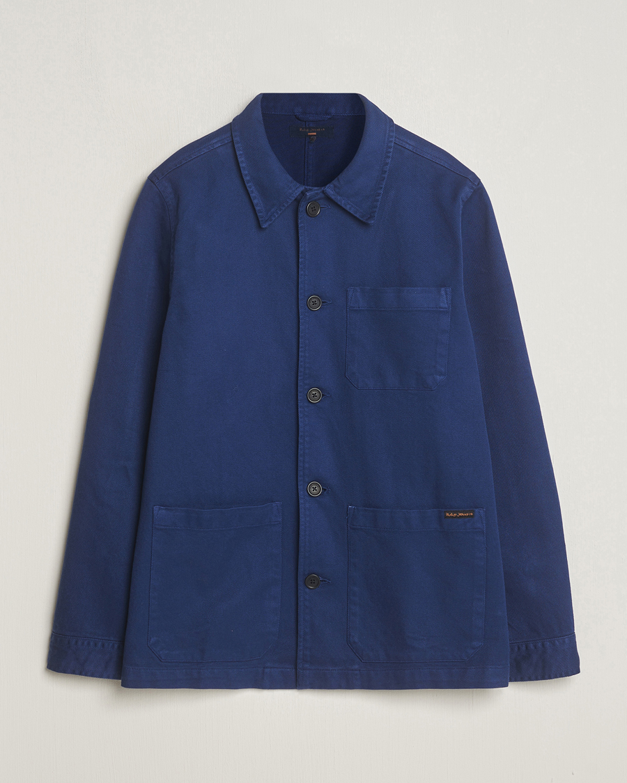 Mies | Kauluspaidat | Nudie Jeans | Barney Worker Overshirt Mid Blue