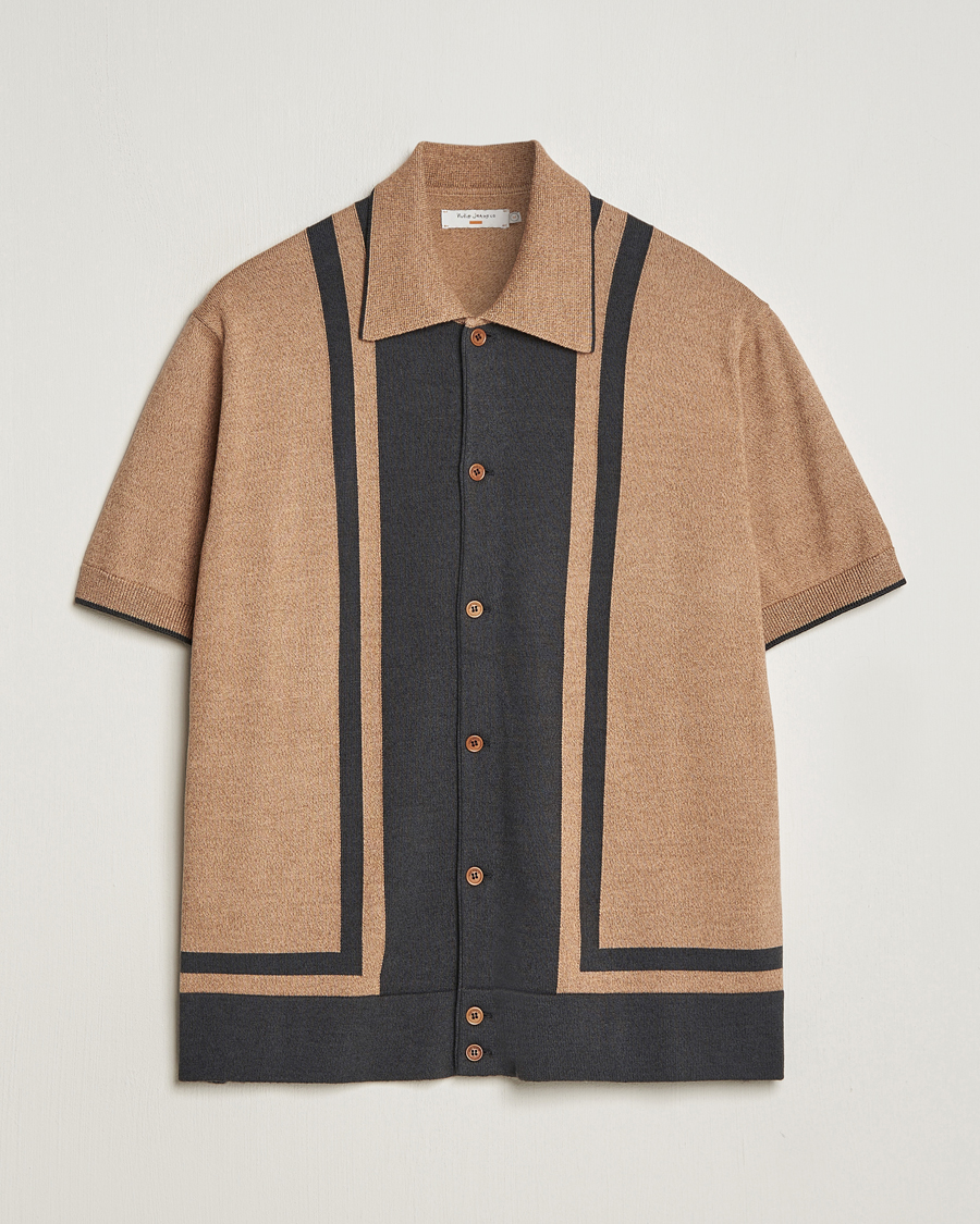 Mies | Kauluspaidat | Nudie Jeans | Fabbe Knitted Polo Shirt Beige