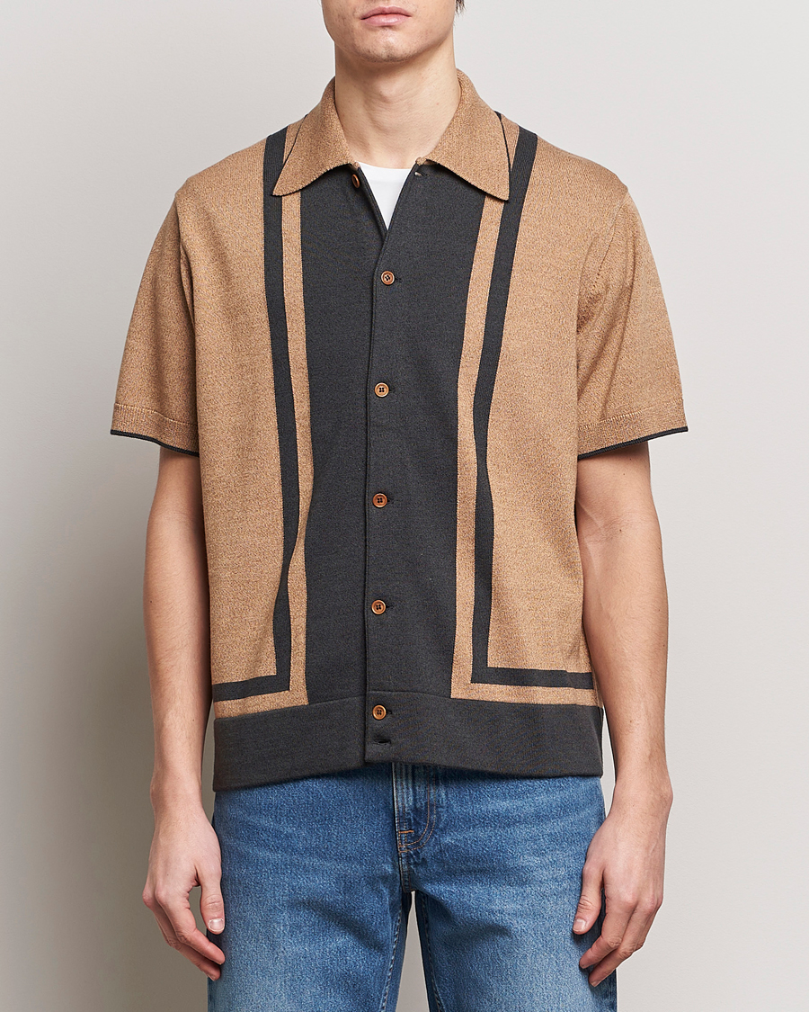 Mies | Kauluspaidat | Nudie Jeans | Fabbe Knitted Polo Shirt Beige