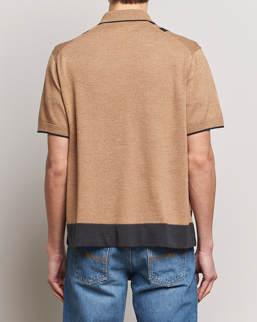 Mies | Kauluspaidat | Nudie Jeans | Fabbe Knitted Polo Shirt Beige