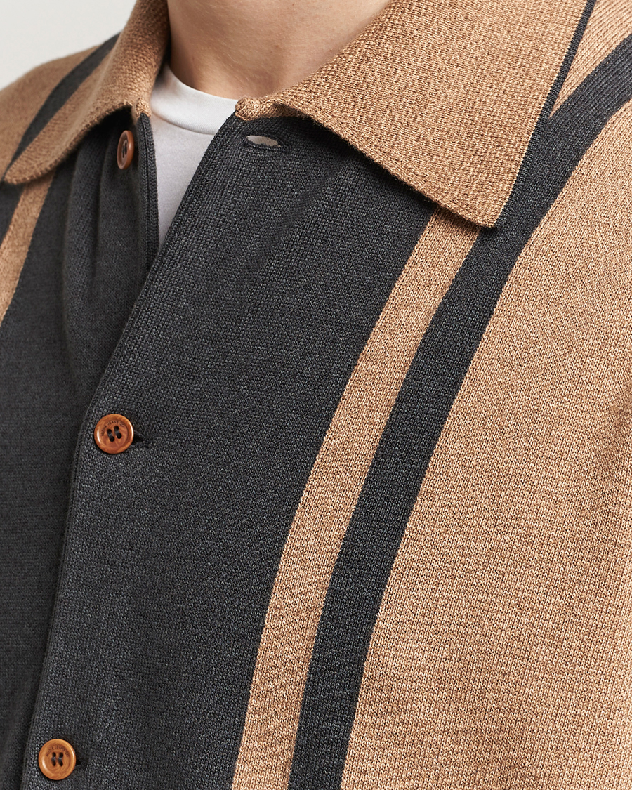 Mies | Kauluspaidat | Nudie Jeans | Fabbe Knitted Polo Shirt Beige