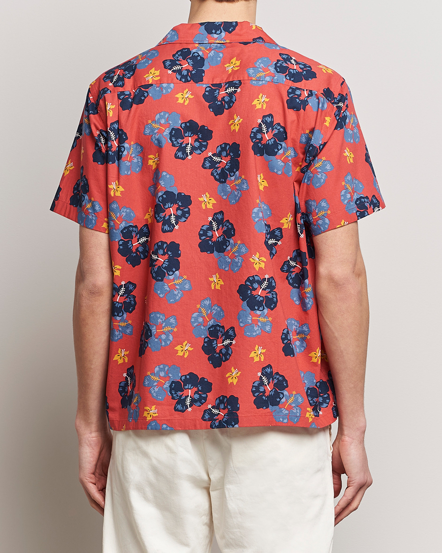 Mies | Kauluspaidat | Nudie Jeans | Arthur Printed Flower Short Sleeve Shirt Red